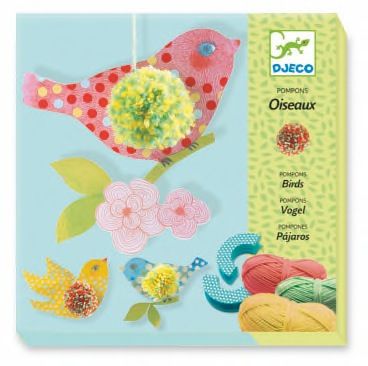 Pompons oiseaux (Laine Djeco)