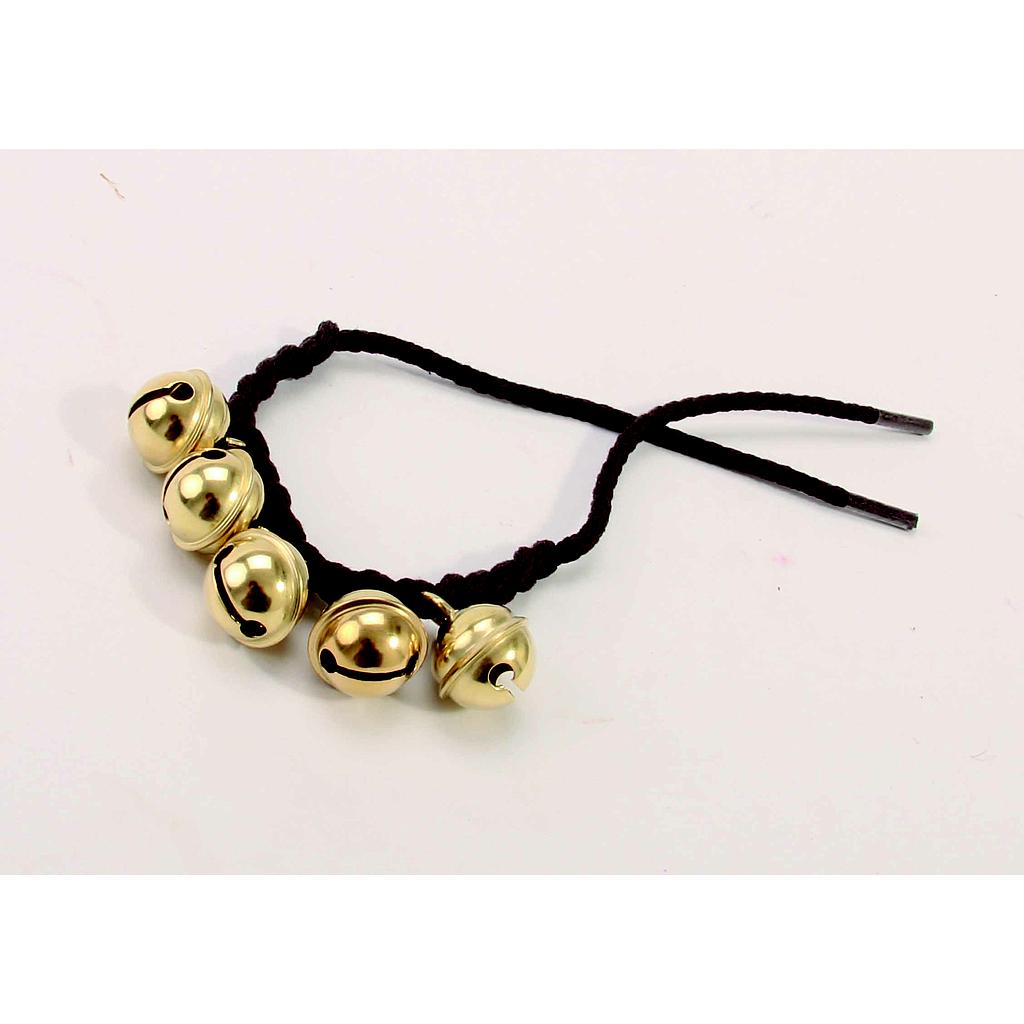 bracelet tressé corde brun avec grelots