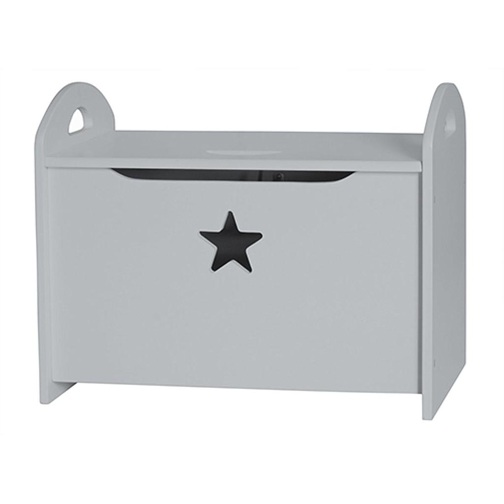 Coffre à jouets gris