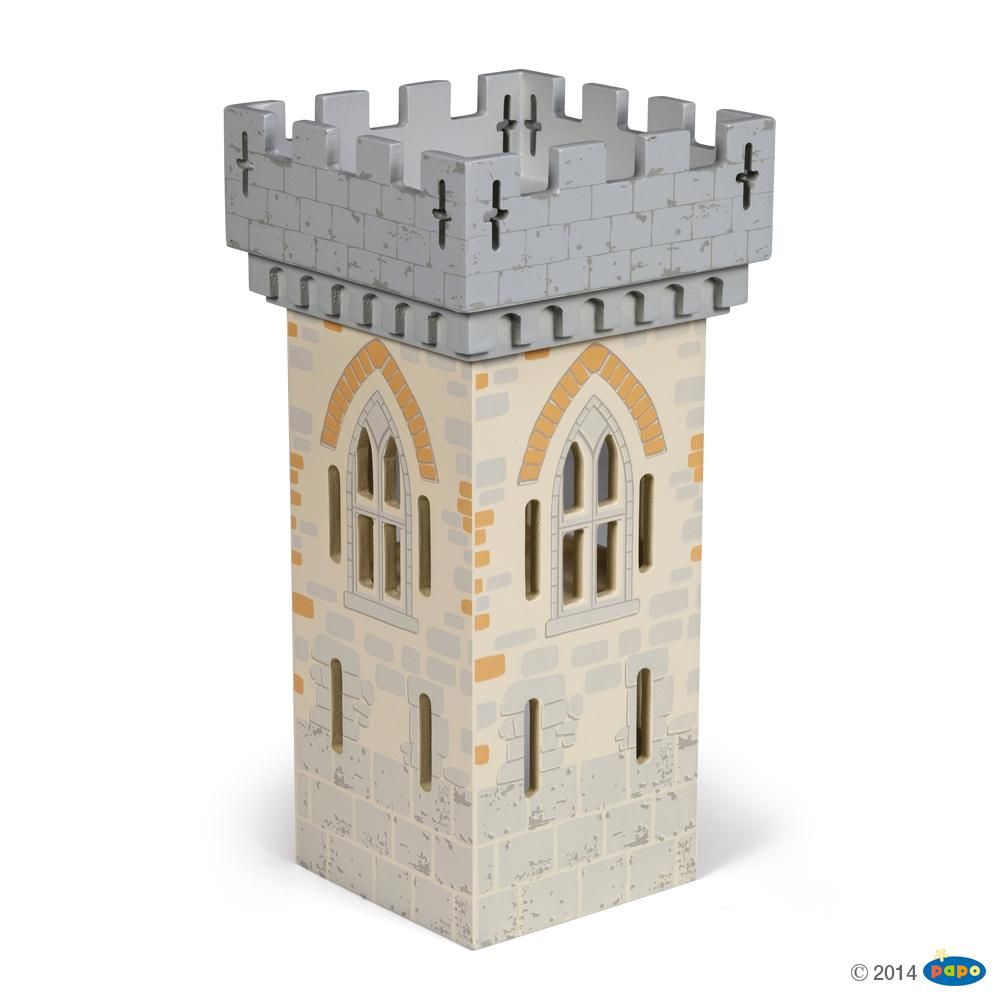 Set 1 château du Maître des armes (1 grande tour),  Monde Médiéval Miniature Papo