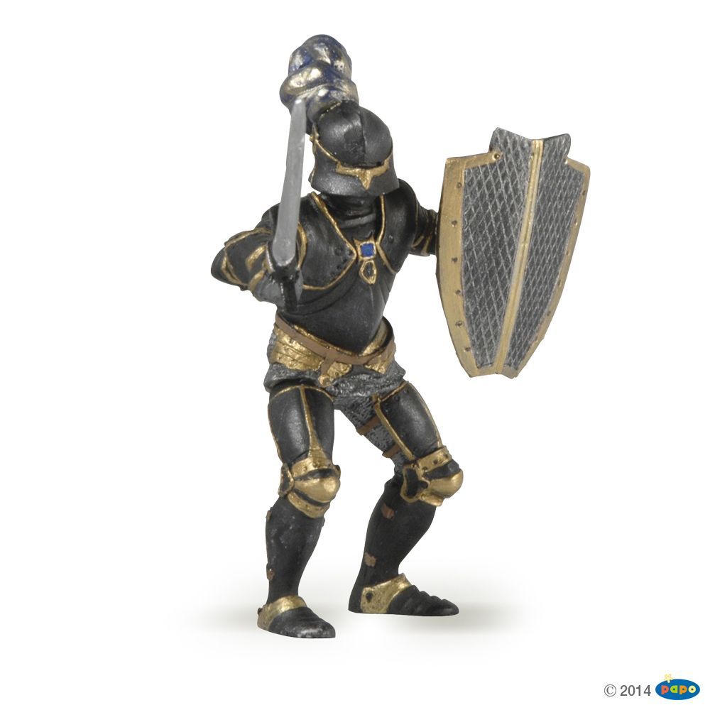 Chevalier en armure noire , Figurine du Monde Médiéval Papo