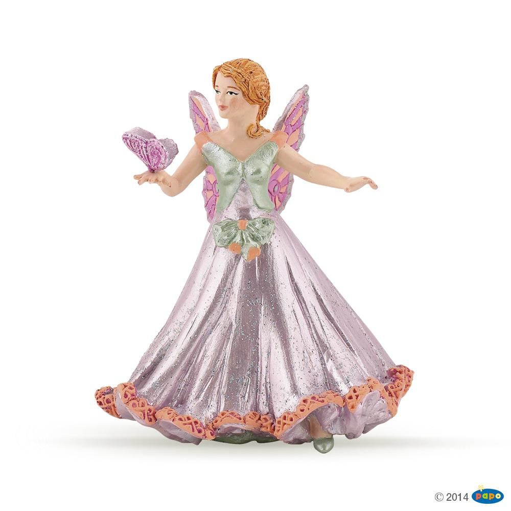 Elfe papillon rose, Figurine du Monde Enchanté Papo