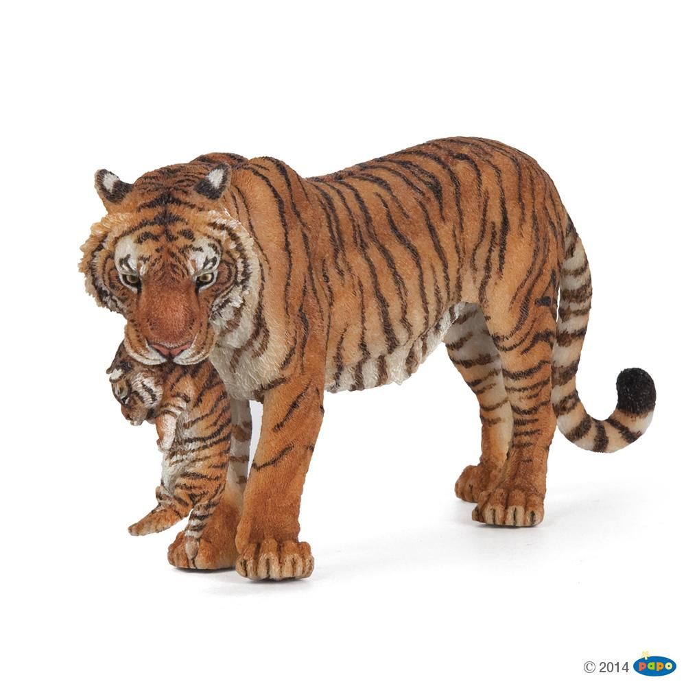 Tigresse et son bébé, Figurine de La Vie Sauvage Papo