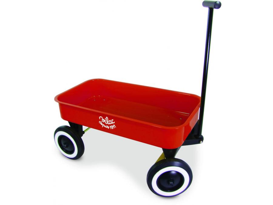 Chariot métal rouge