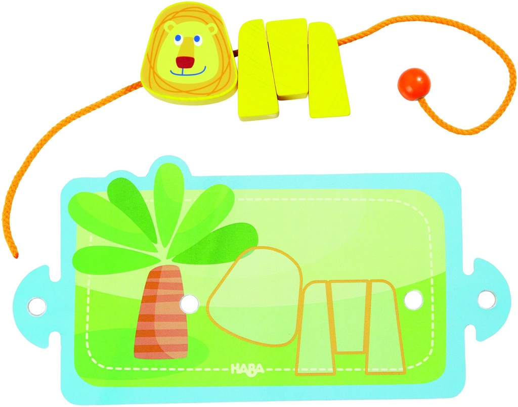 Jeu de laçage Les animaux sauvages