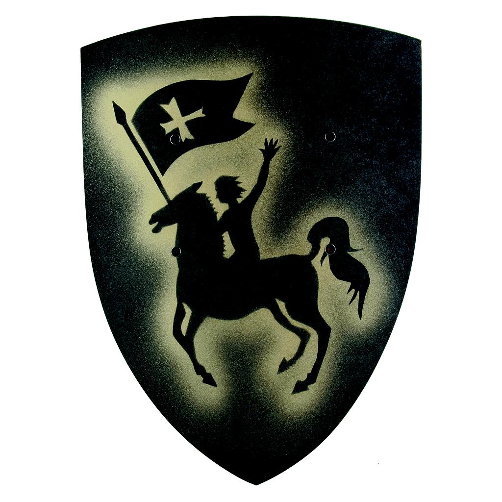 Petit Bouclier incurvé, Cavalier noir