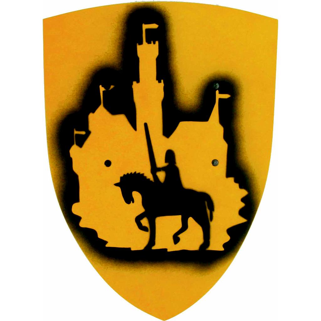 Petit Bouclier incurvé, Château, Jaune