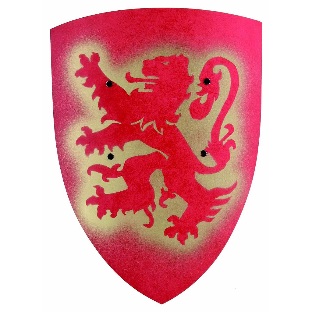 Petit Bouclier incurvé, Lion Belge, Rouge