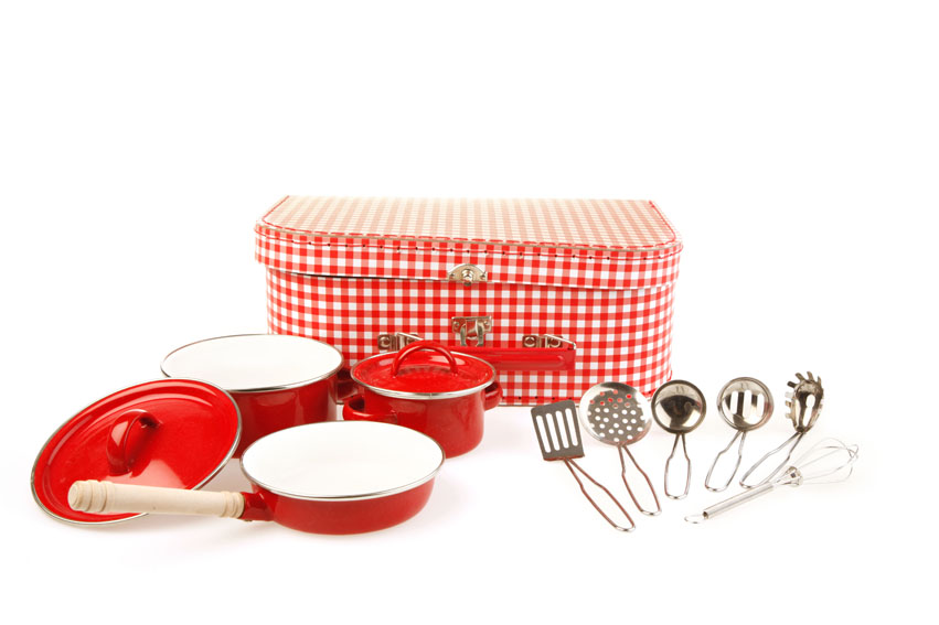 Set de Casseroles Rouges (25 X 18 X 8 cm)