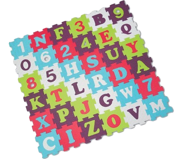 Tapis Mousse Dalles Lettres & Chiffres