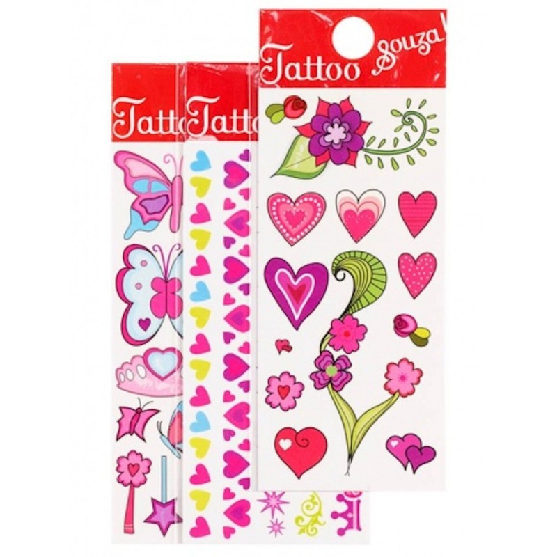 Tattoo girls temporary, 3 designs