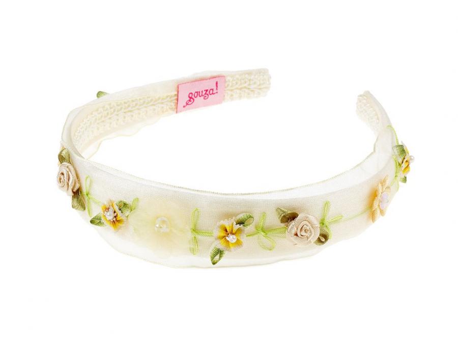 Tiara Debby, off white organza ribbon