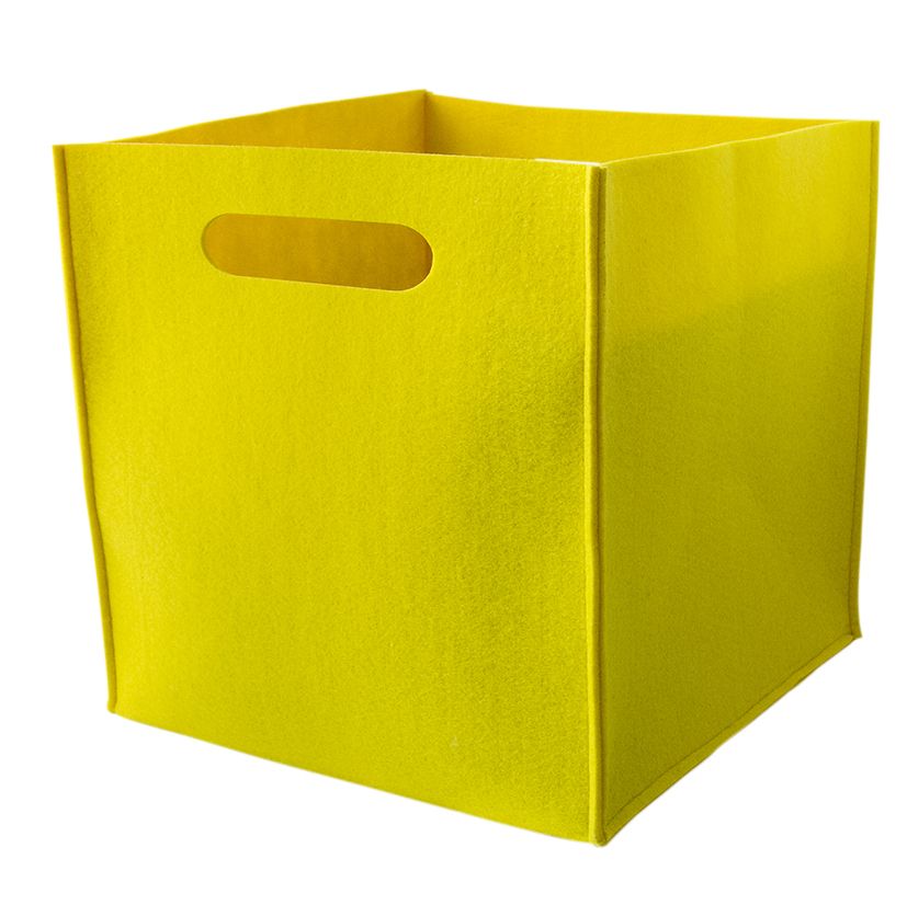 Boîte de rangement Large Jaune (33 X 33 cm)