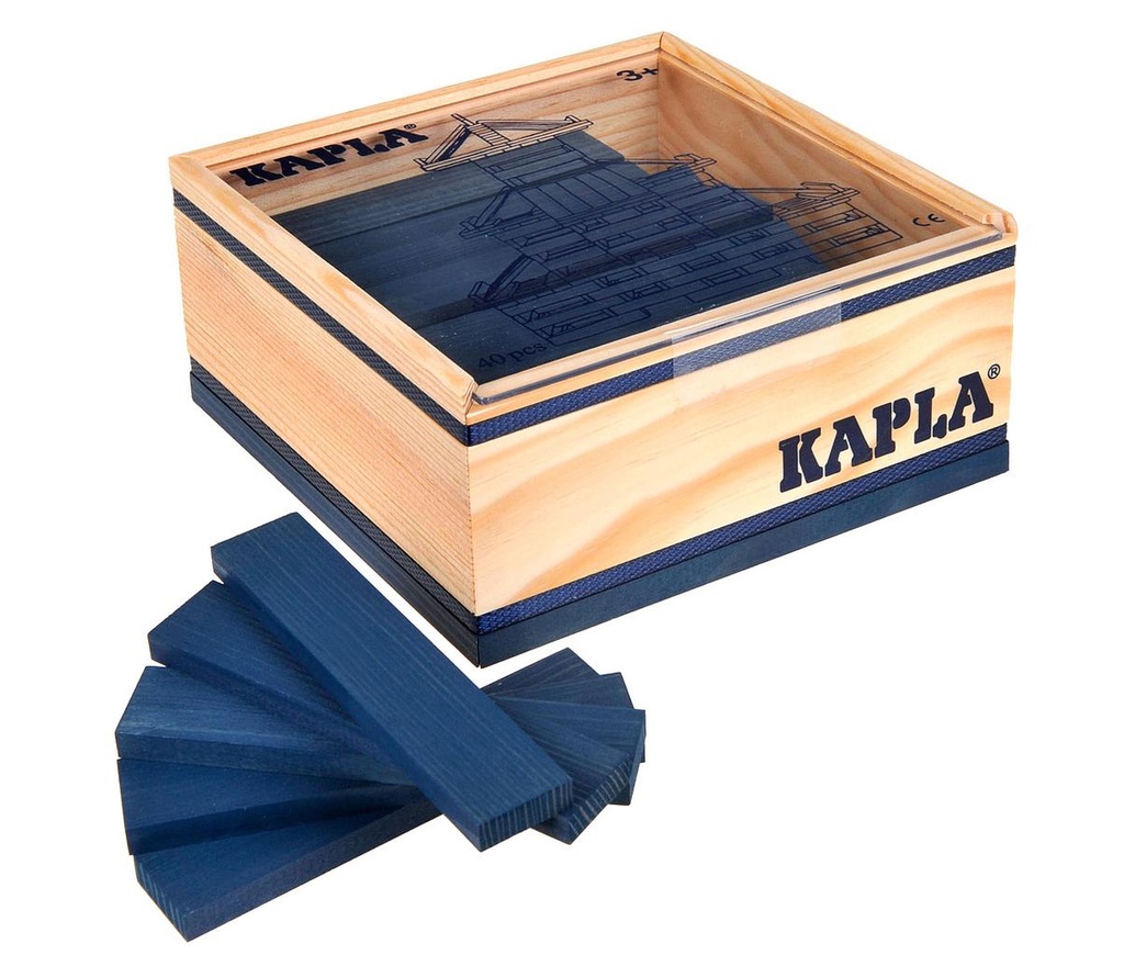 Petit coffret de 40 Kapla's Bleus foncés