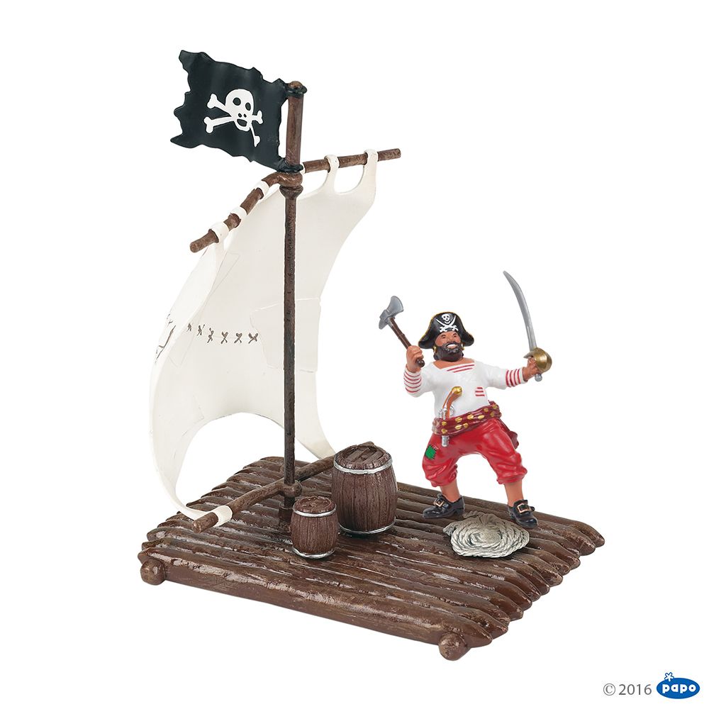 Le radeau, Figurine des Pirates & Corsaires Papo