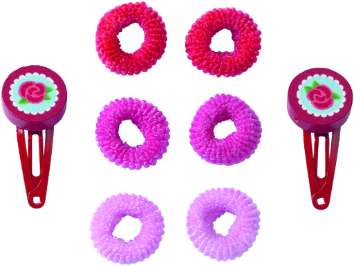 [HAB_7246] Rosenmädchen - Set à cheveux 
