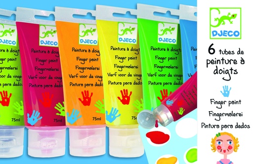 [DJE_DJ08860] 6 tubes de peinture à doigts* (Les Couleurs Djeco)