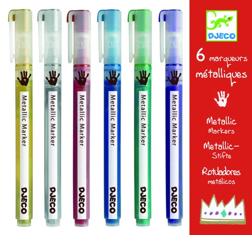 [DJE_DJ08870] 6 marqueurs métalliques (Les Couleurs Djeco)