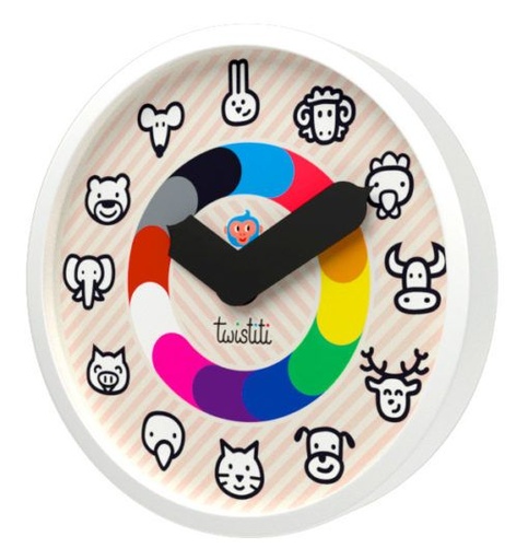 [TWI_WCANIMALS2] Horloge Animaux Twistiti
