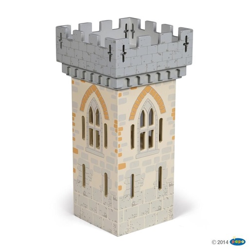 [PAP_60020] Set 1 château du Maître des armes (1 grande tour),  Monde Médiéval Miniature Papo
