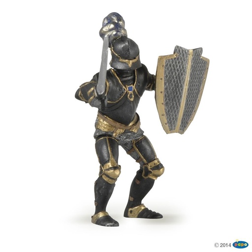 [PAP_39275] Chevalier en armure noire , Figurine du Monde Médiéval Papo
