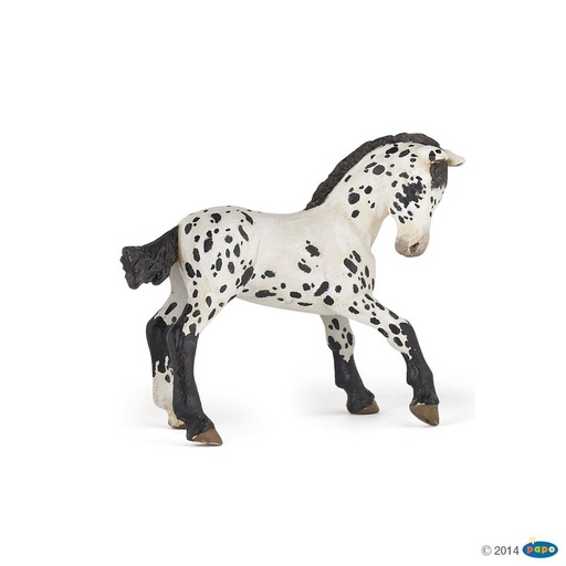[PAP_51540] Poulain appaloosa noir, Figurine des Chevaux, Poulains & Poneys Papo