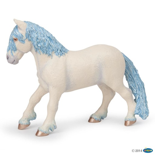 [PAP_38827] Poney féerique bleu, Figurine du Monde Enchanté Papo