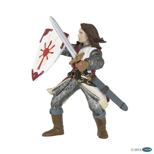 [PAP_39282] Lancelot rouge, Figurine du Monde Médiéval Papo