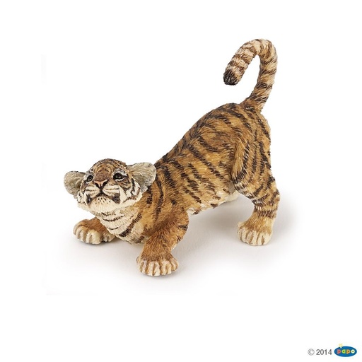 [PAP_50183] Bébé tigre jouant, Figurine de La Vie Sauvage Papo
