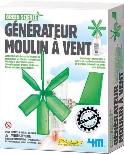 [DAM_5663267] 4M KidzLabs GREEN SCIENCE: GENERATEUR MOULIN A VENT / EMBALLAGE  F R A N C A I S