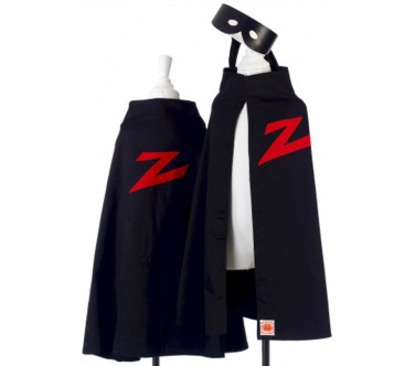 [SOU_125] Black cloak/mask, cape length 73 cm