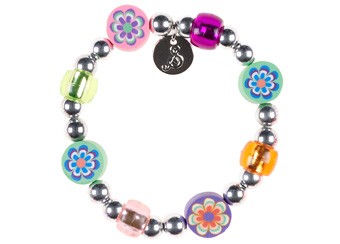 [SOU_2665] Bracelet Lucille, multi colour beads (6 pcs)
