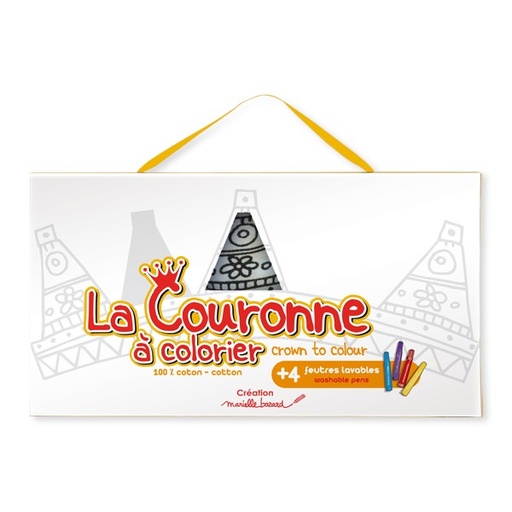 [LAB_62BAZCOU01] Couronne à colorier + 4 feutres lavables
