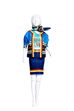 [ROO_S113-0105] Debbie Ethnic (Dress Your Doll)