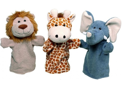 [DAM_8615354] Marionnette en peluche: ANIMAUX SAUVAGES 27cm