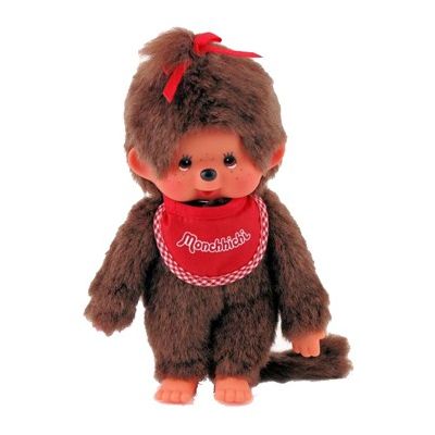 [OKU_335255100] Monchhichi fille bavoir rouge yeux ouverts