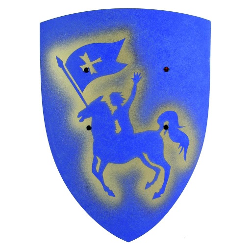 [VAH_213] Petit Bouclier incurvé, Cavalier bleu