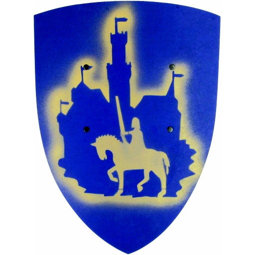 [VAH_233] Petit Bouclier incurvé, Château, Bleu