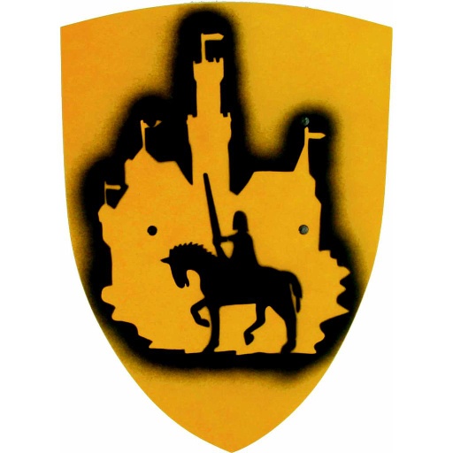 [VAH_231] Petit Bouclier incurvé, Château, Jaune