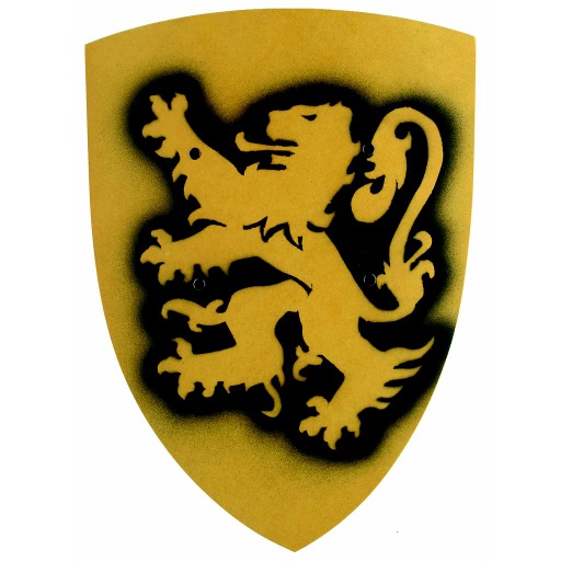[VAH_221] Petit Bouclier incurvé, Lion Belge, Jaune