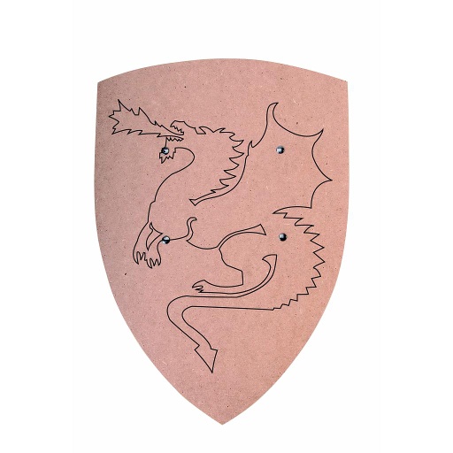 [VAH_236] Petit Bouclier incurvé, motif Dragon