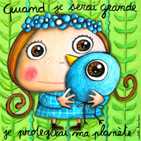 [LAB_62ISATS28] Tableau "Planète/fille" - Format 15x15 cm