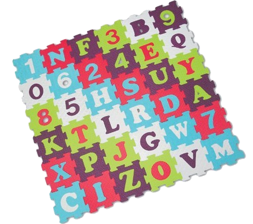 [GIL_1006JBM] Tapis Mousse Dalles Lettres & Chiffres