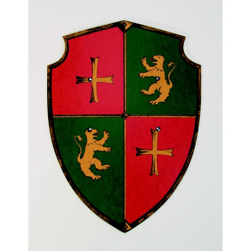 [VAH_188] Bouclier ROYAL Croix/Lions, incurvé