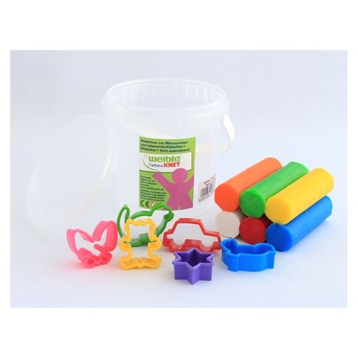 [ENG_08338] Plasticine cire et fécule 6 bâtons 240g dans un seau