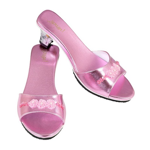 [SOU_3312] Souliers hauts talons Evi, fleurs, fuchsia (taille 30-31) 