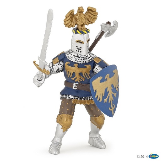 [PAP_39362] Chevalier bleu au cimier, Figurine du Monde Médiéval Papo